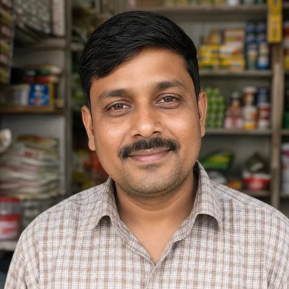 Rajesh Kumar, shopkeeper from Bisalpur